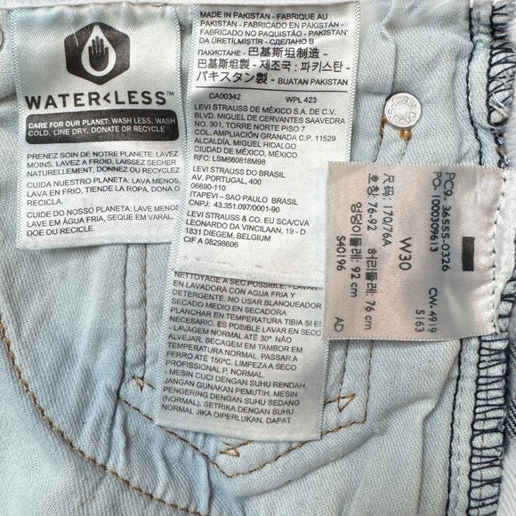 Levi's 511 Men’s Size 30 Jean Shorts Blue Denim Slim Fit Cut-off Jorts EUC - Picture 6 of 9